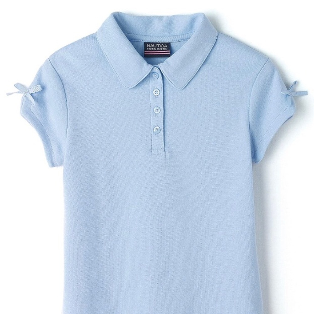 Nautica Girls' School Uniform Short Sleeve